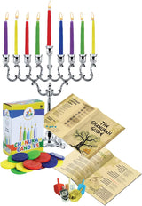 Candle Menorah Set Silver Plated