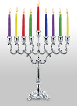 Candle Menorah Set Silver Plated