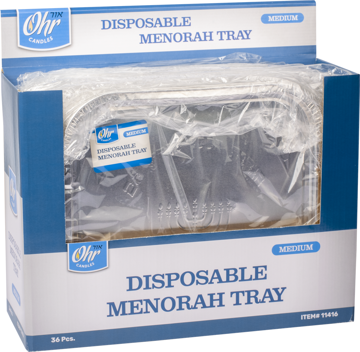 Disposable Menorah Tray Med.