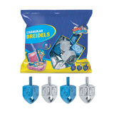 10pk Blue & Silver Metallic Dreidels Medium Pack
