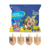 10pk Natural Wood Dreidels Medium Pack