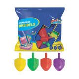 10pk Multi-Color Plastic Dreidels Medium Pack