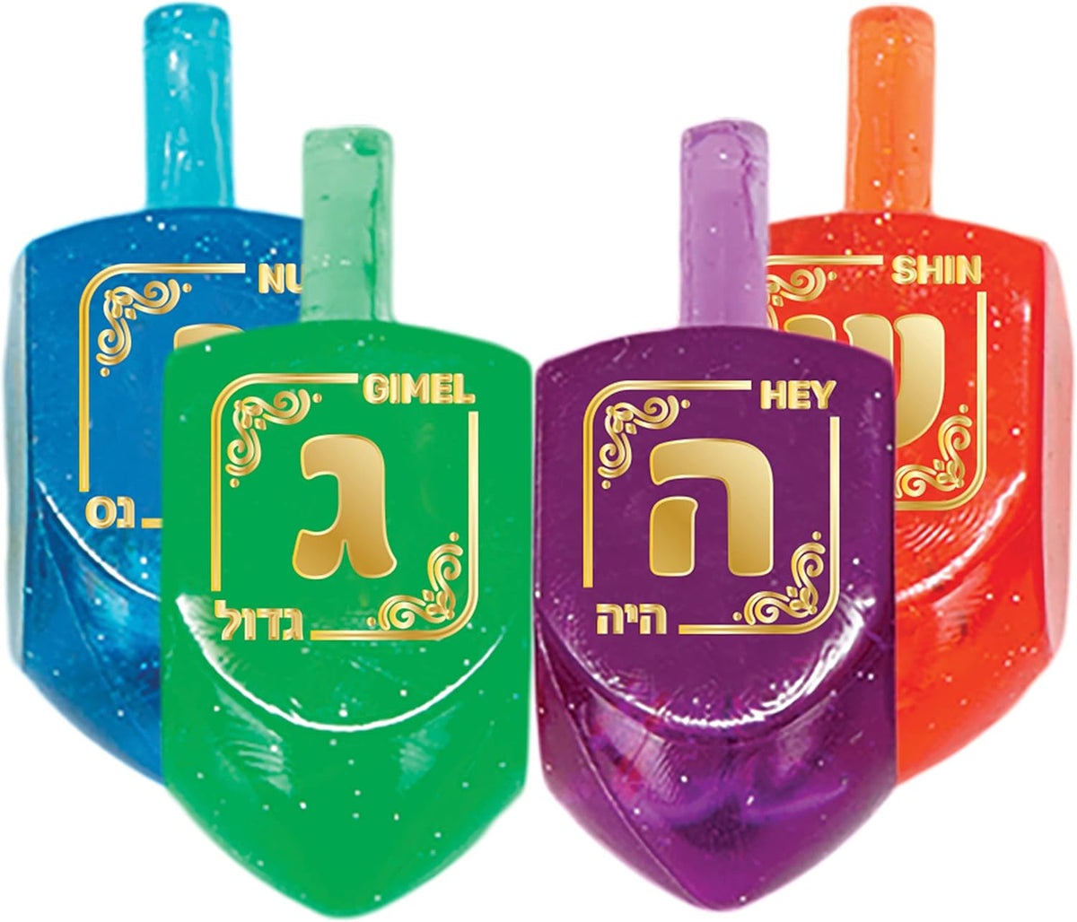 10pk Multi-Color Lucite Dreidels Medium Pack