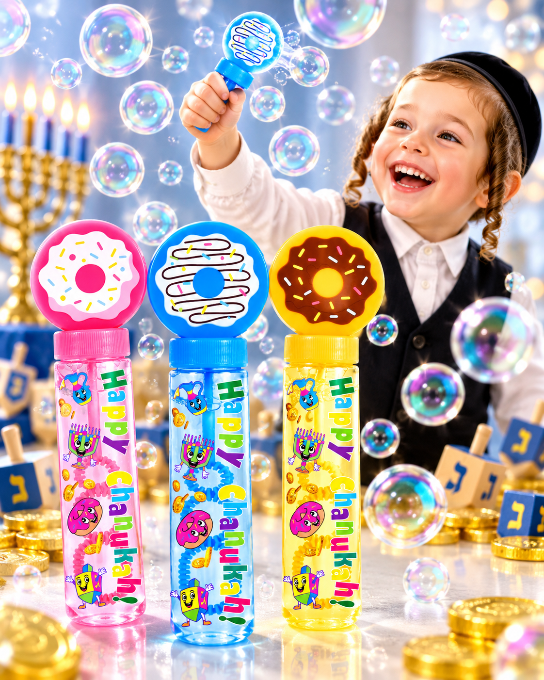 Chanukah Bubbles - Assorted Colors