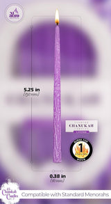 Scented Chanukah Candles Lavender Scent Purple 45 Count
