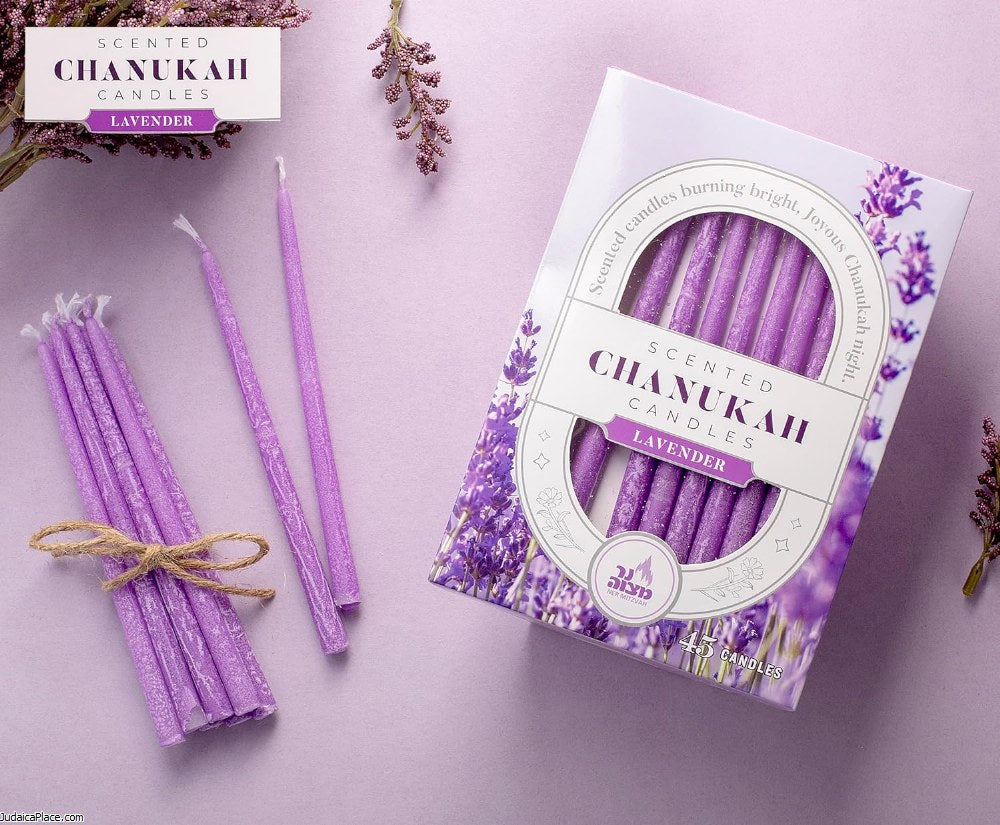 Scented Chanukah Candles Lavender Scent Purple 45 Count