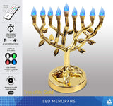 Gold LED Tree of Life Menorah