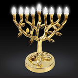 Gold LED Tree of Life Menorah