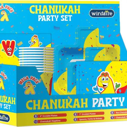 Mega Chanukah Party Set - Dreidel Design