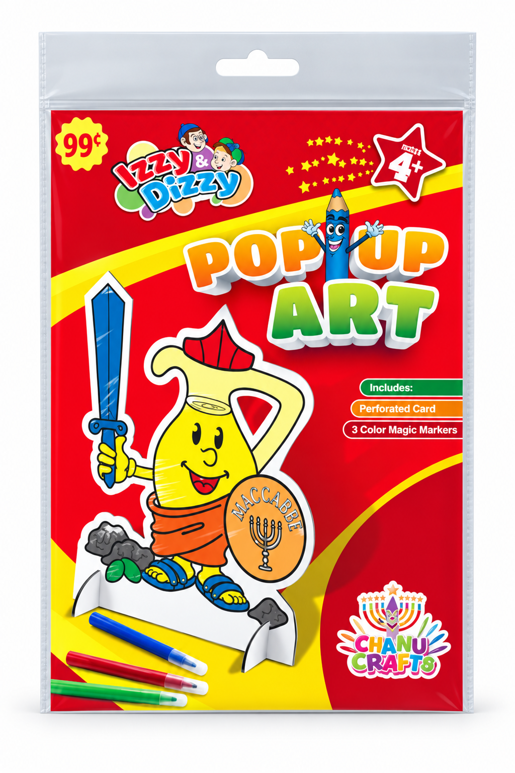 Izzy 'n' Dizzy Chanukah Pop-Out Art Kit