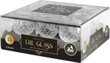 9pk Crystal Oil Glass with Gold Rim - #13