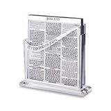 Lucite Stand Bencher- Ashkenzi Food Blessing, Silver Color