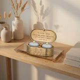 Metal Travel Size Candlesticks in a Box with cover 4X9 cm
