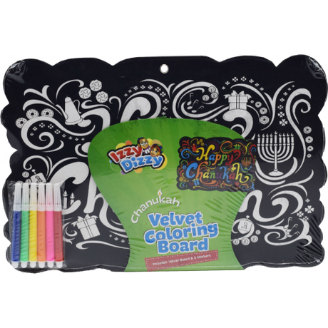 Izzy 'n' Dizzy Chanukah Velvet Coloring Board