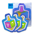 Izzy 'n' Dizzy Hanukkah Napkins - Hanukkah Paper Goods - Dreidel Shaped - 10 Pack