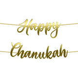 Happy Chanukah Bunting Gold