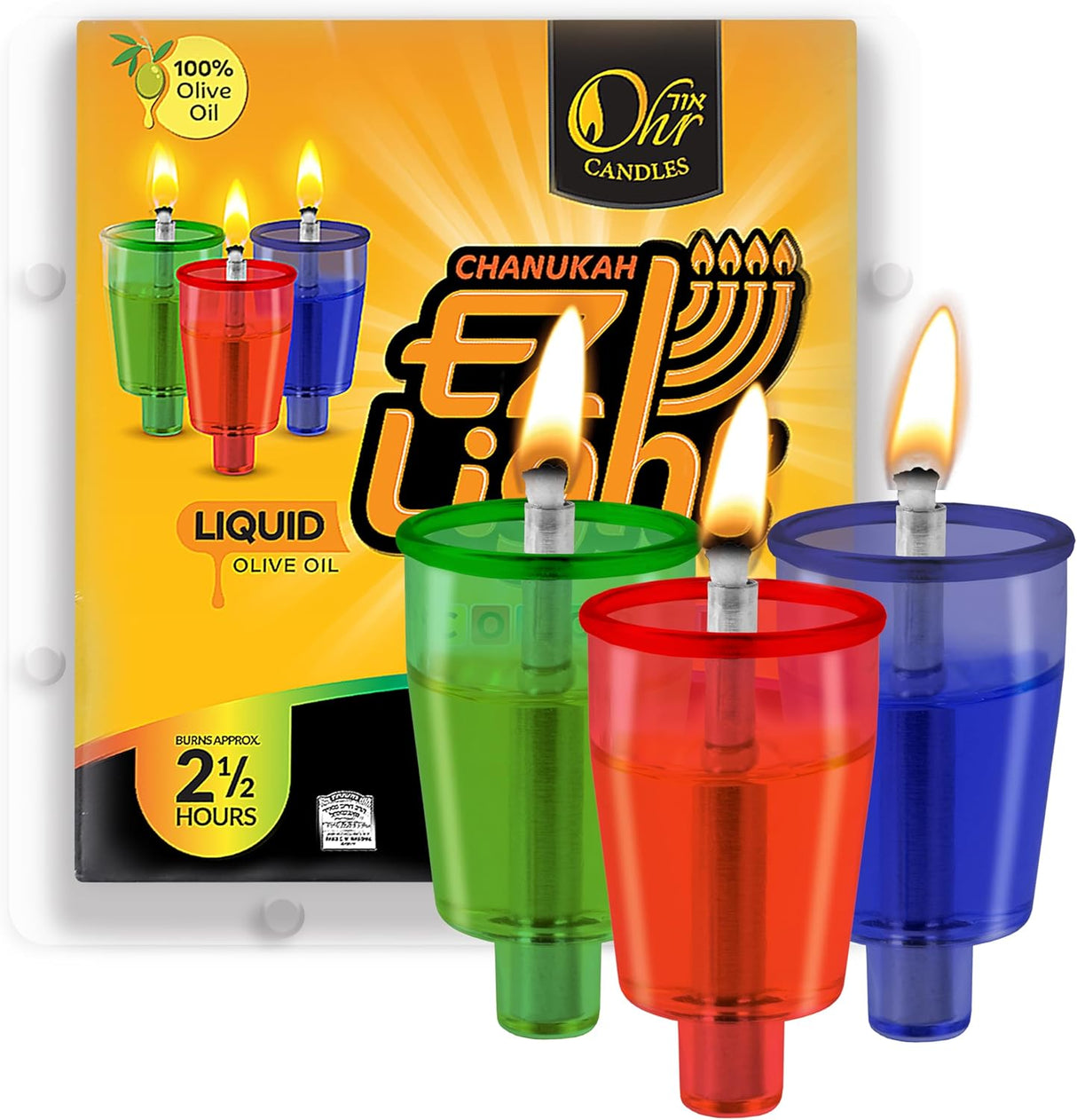 Ohr EZ Light Liquid Olive Oil Colored Cups 2.5 H 44 Pck