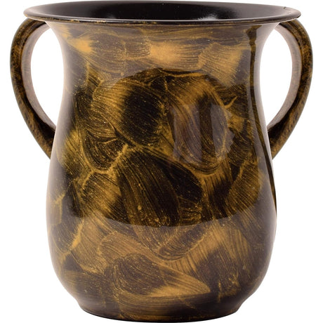 Stainless Steel Washing Cup - Smudged Black and Gold