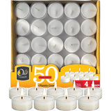 Ohr Tealight Candles in Clear Cup - 50 Pack