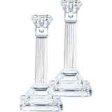 Crystal Candlesticks Square Base with Fluted Design