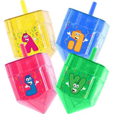 Izzy 'n' Dizzy Fillable Dreidels - Medium - 3 x 2 Inch - Great for Chocolate Coins and Candy - Assorted Random Designs