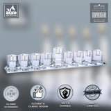 Crystal Glass Menorah - Long