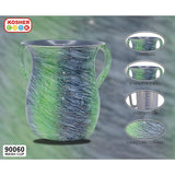 Stainless Steel Netilat Yadayim Cup – Aquatic Blue Green Painted Design