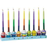 Hand-Painted Resin Cupcakes Menorah