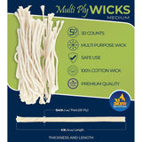 er Mitzvah Natural Smokeless Cotton Wicks – 50 Count Approx. 39 Ply Thin for Oil Cup Candle – Replacement Wicks