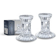 Round Base Crystal Candlesticks - 2 Pack Set