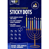 Chanukah Candle Sticky Dots Small Size 48 Count