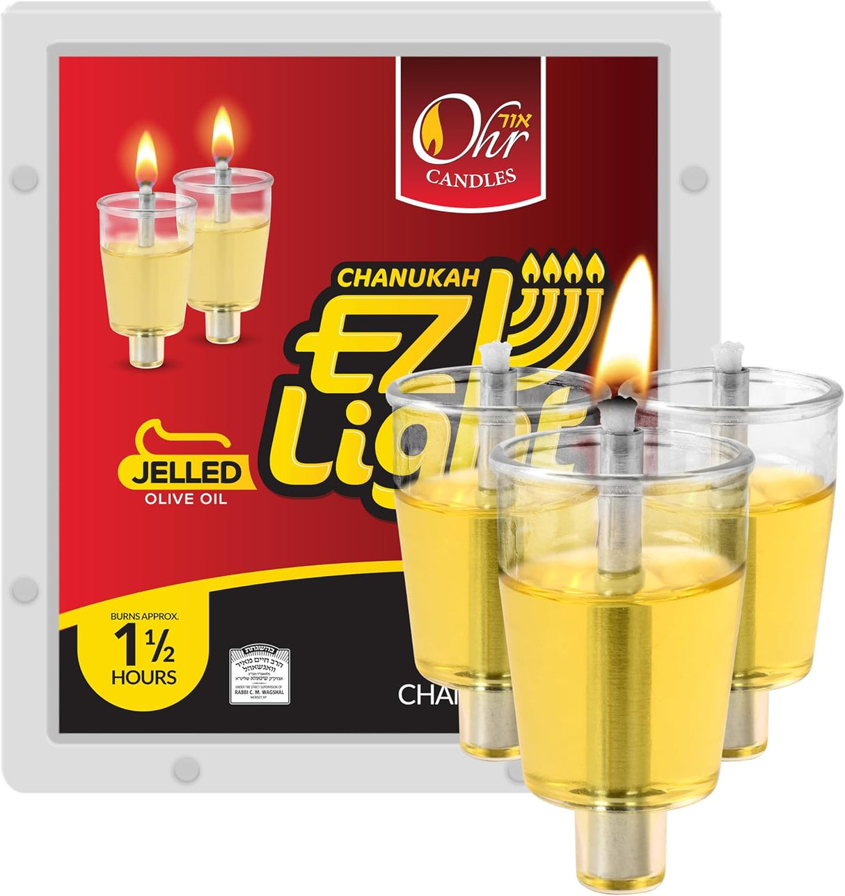 E-Z Light pre-filled Jelled Olive Oil Candles