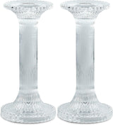 Glass Candlestick Set Pillar Design