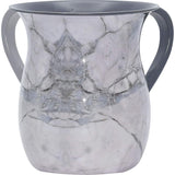 Stainless Steel Netilat Yadayim Cup - Grey Stone Painted Design