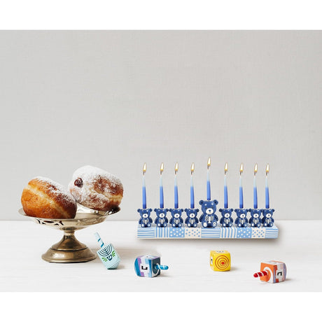 Resin Menorah - Teddy bear