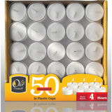 Ohr Tealight Candles in Clear Cup - 50 Pack