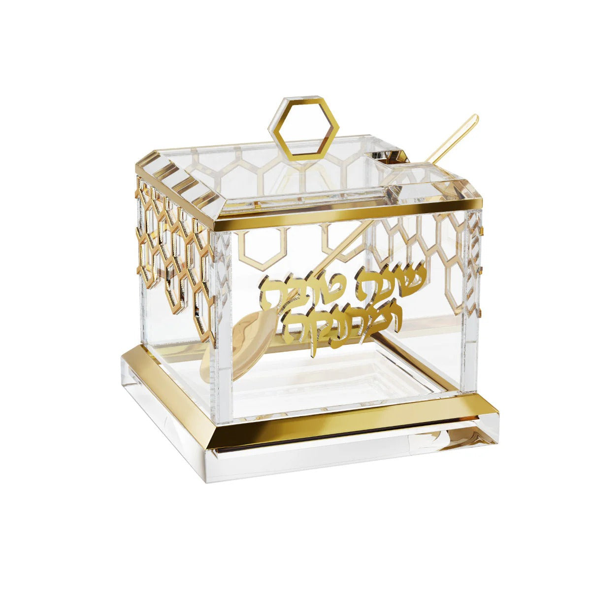 Honeycomb Honey Dish GOLD