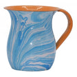 Wash Cup - Light Blue Swirl Painted Design