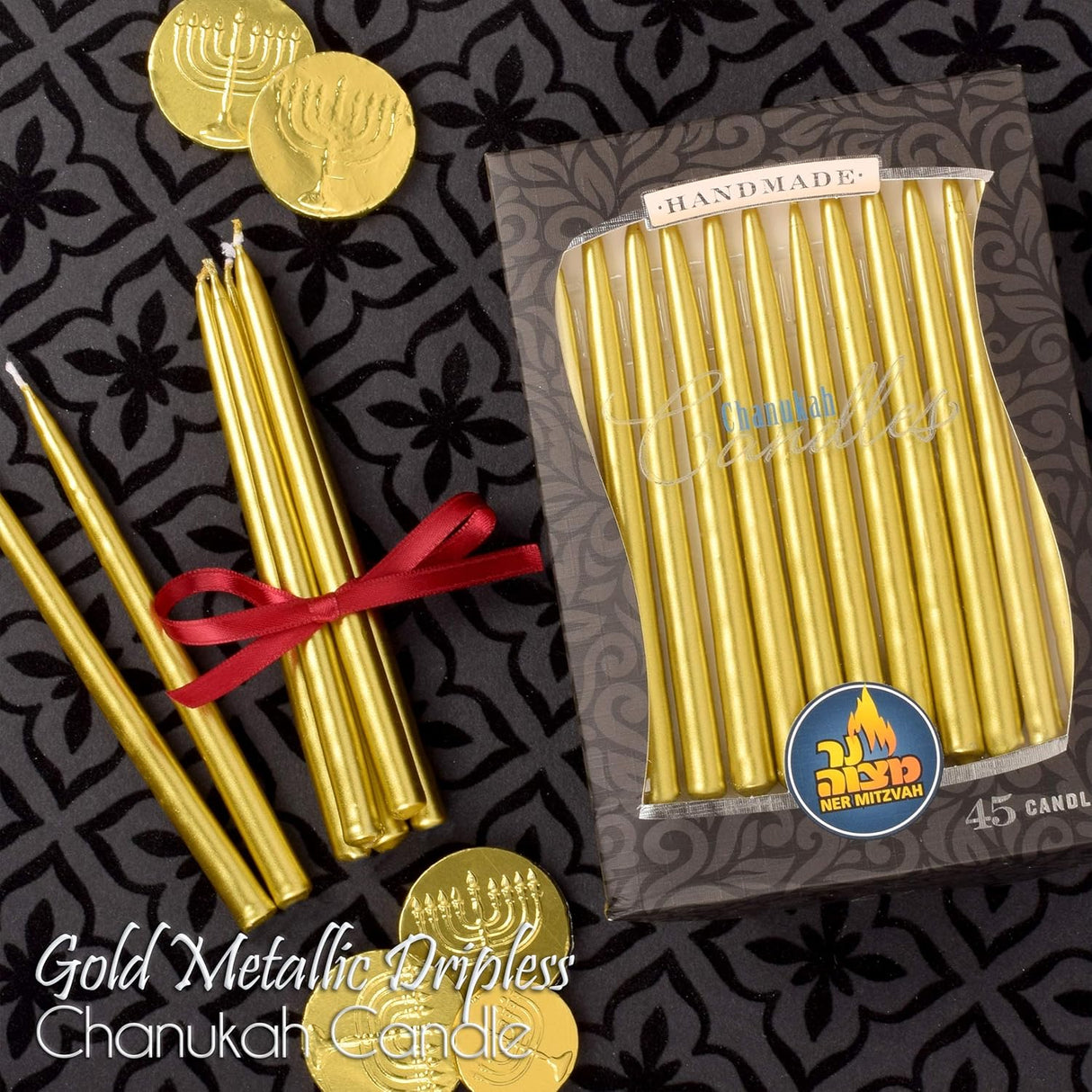 Golden Chanukah Candles