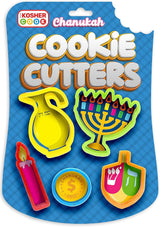 Chanukah Cookie Cutters - Plastic Set 5 Pcs.