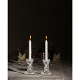 Round Base Crystal Candlesticks - 2 Pack Set