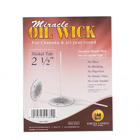 Miracle Oil Wicks 2.5 Nickle 50 pc