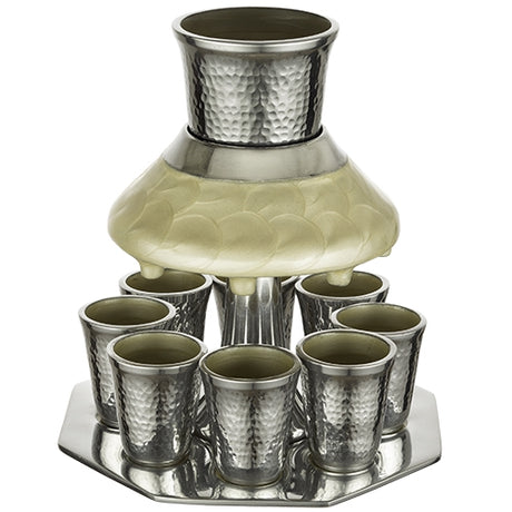 Aluminum Wine Divider With 8 Small Cups 21 Cm - Pearl