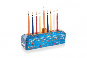 Candle Menorah Tin Set - Bassad