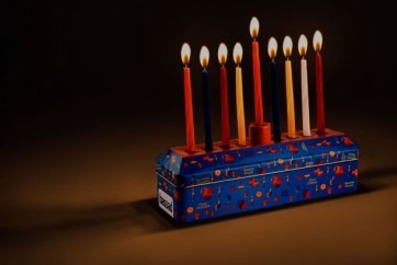 Candle Menorah Tin Set - Bassad