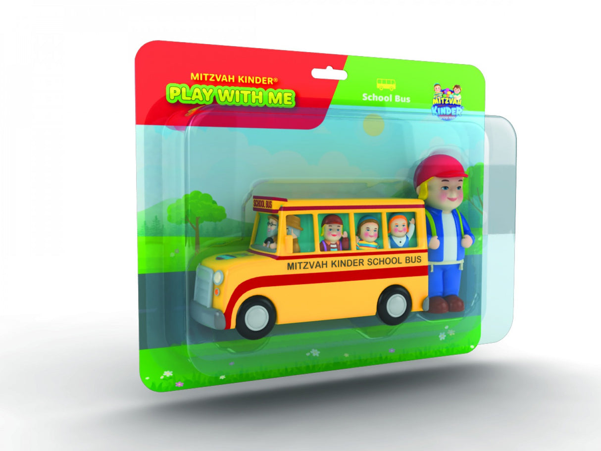 Mitzvah Kinder: Play With Me Playset - School Bus (2 Pcs)