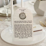 Pearl Lucite Hadlakos Neiros Shel Shabbos Display with Clock