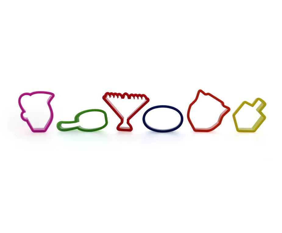 Chanukah Cookie Cutters - Set of 6 Pcs