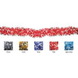 Noy Sukkah, Red Metallic Garland- Silver Tip, 6' Long