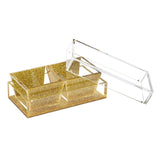 Dip Dish with magnetic Lid Gold Glitter (2 dishes)